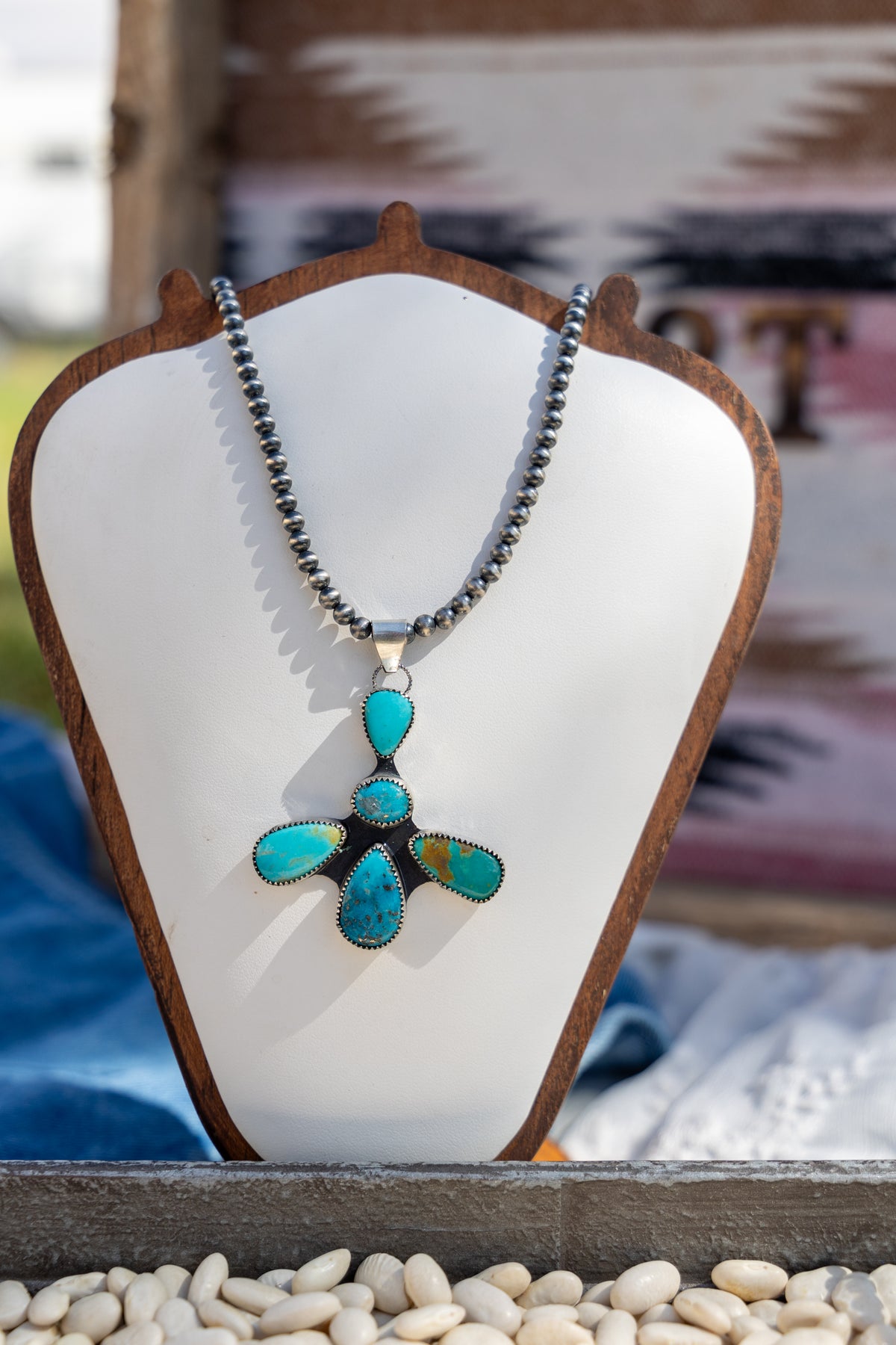 mixed turquoise pendant