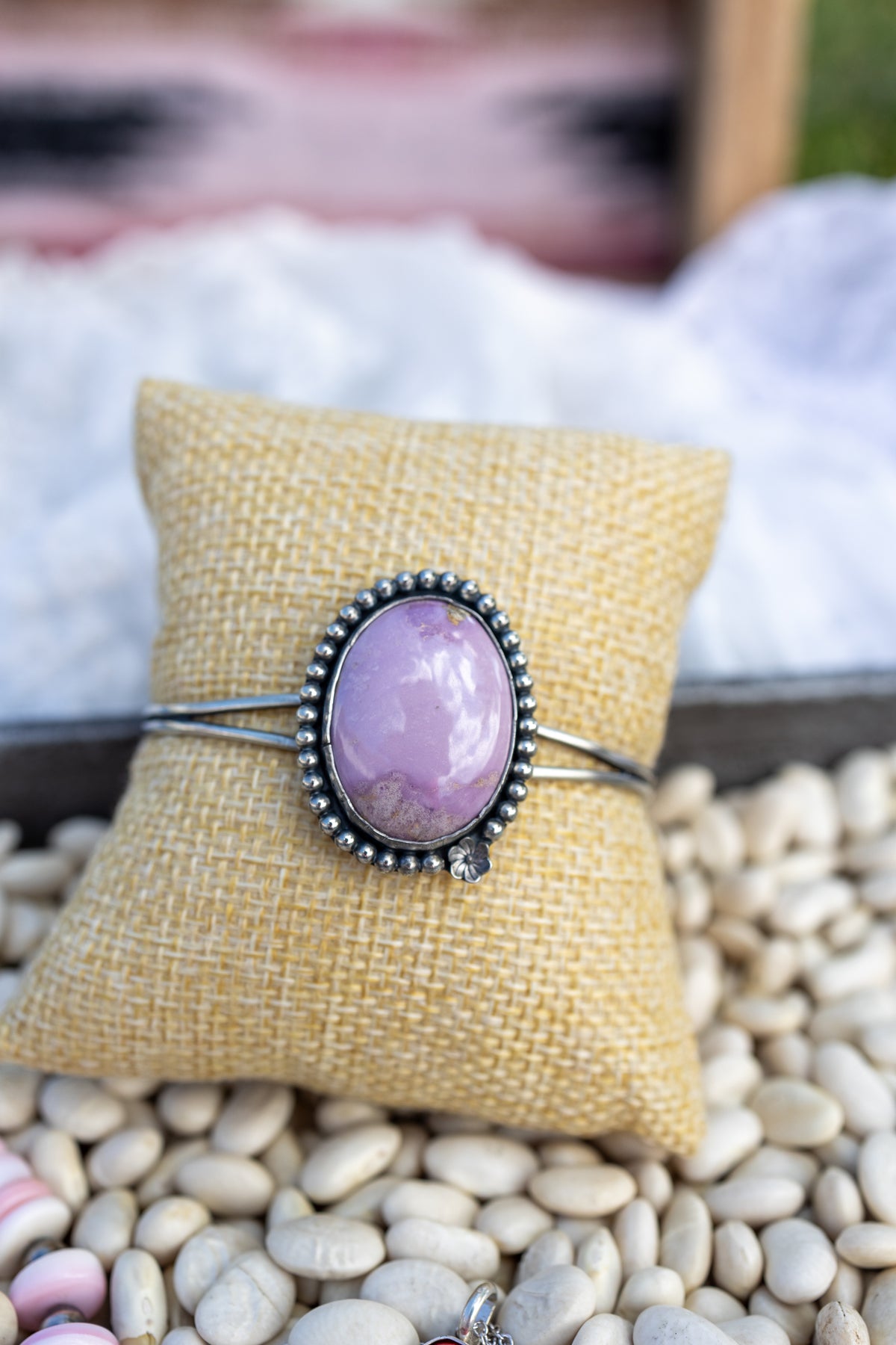 Beaded Phosphosiderite cuff