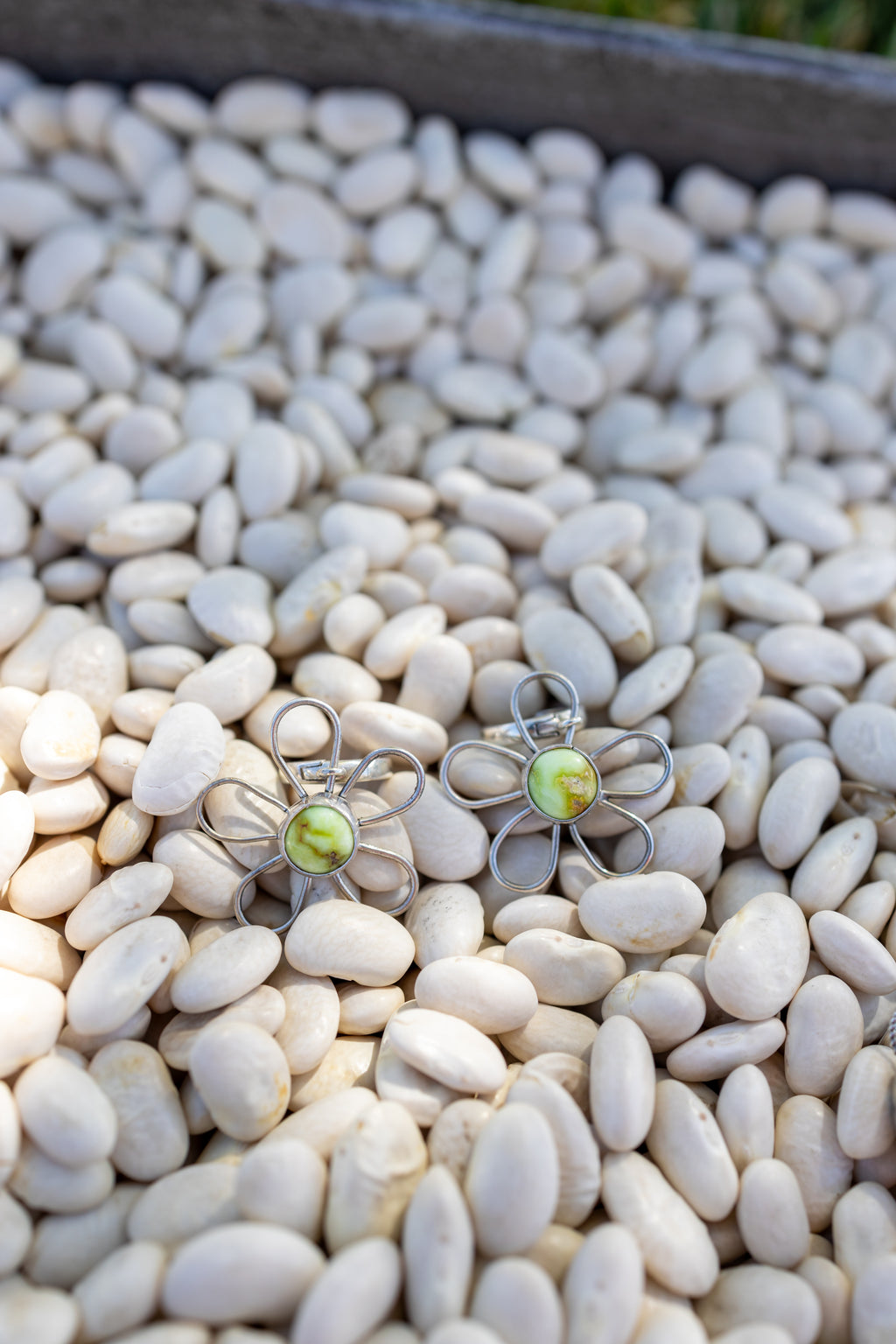 Palomino flower dangle earrings
